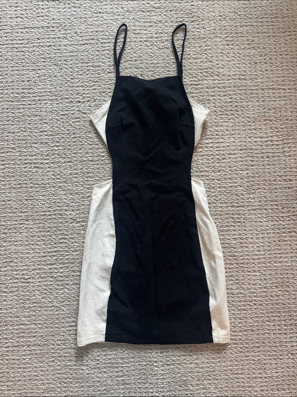 Wet Seal Black and White Colorblock Mini Dress